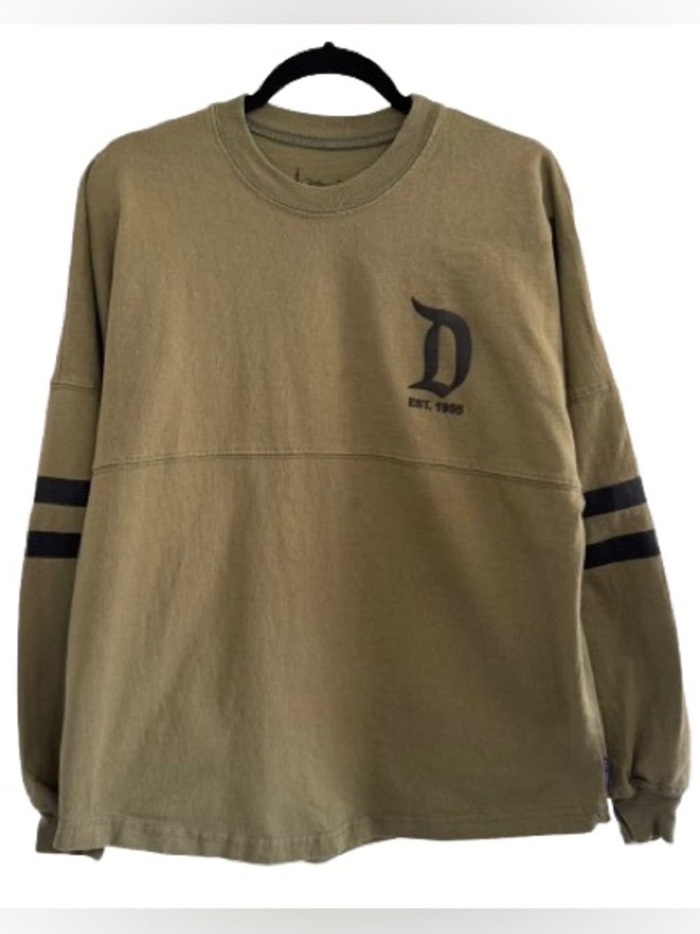 Disneyland Resort Disney Spirit Jersey Olive Green Long Sleeve Shirt